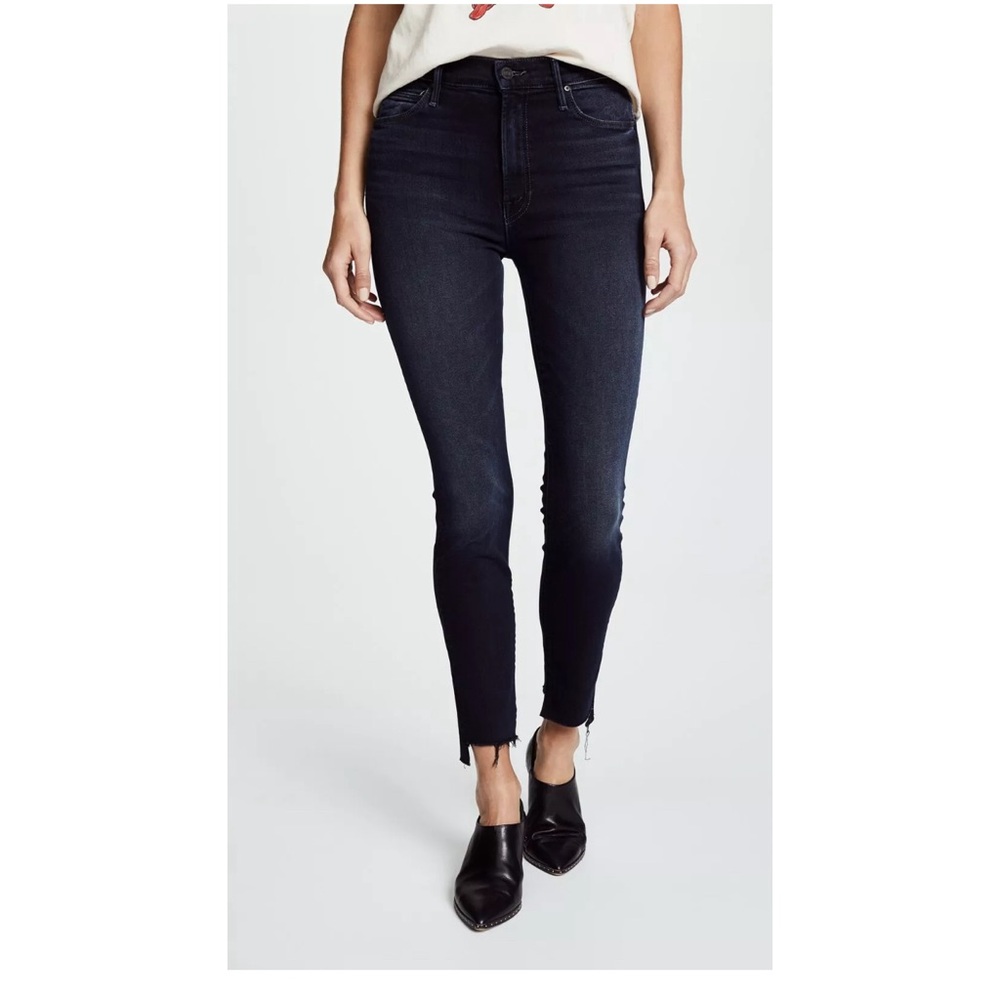 MOTHER Stunner Zip Two Step Ankle Fray Jeans in “Last call” Sz 25